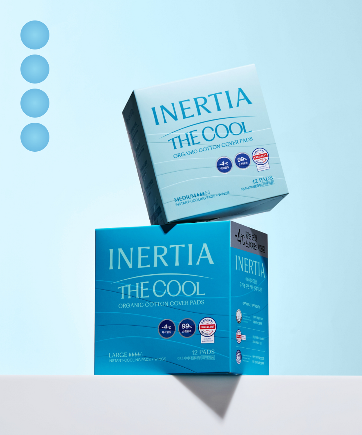 이너시아(INERTIA) 더 쿨 유기농 순면커버 생리대 12P (중/대형) X 4팩
