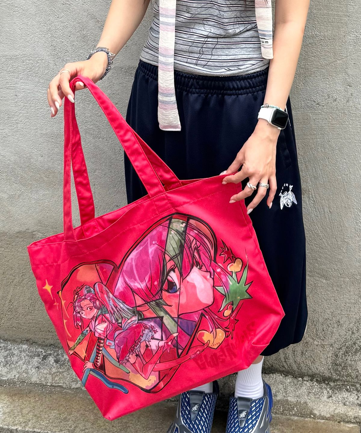 나이스고스트클럽(NICEGHOSTCLUB) GHOST ANGELS TOTE BAG_PINK(NG2GMUAB50C)