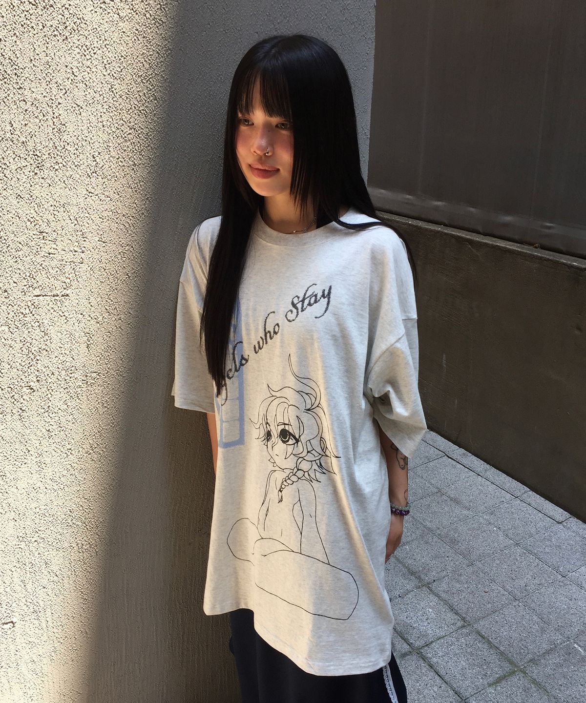 나이스고스트클럽(NICEGHOSTCLUB) NICEGHOSTCLUB STAYING ANGELS BIG BIG TEE_OATMEAL(NG2GMUT546F)