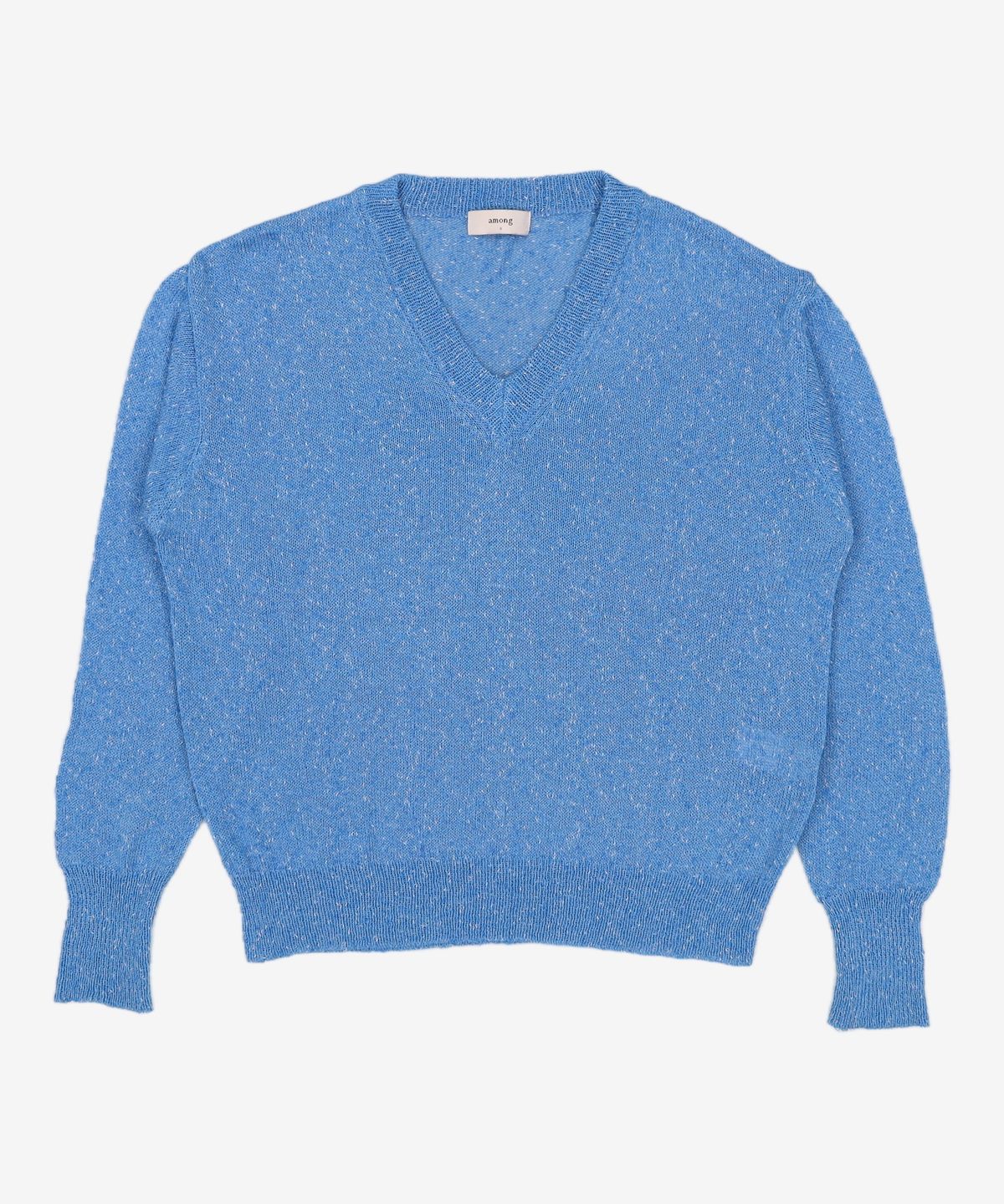 어몽(AMONG) A MELANGE KNIT TOP_BLUE S