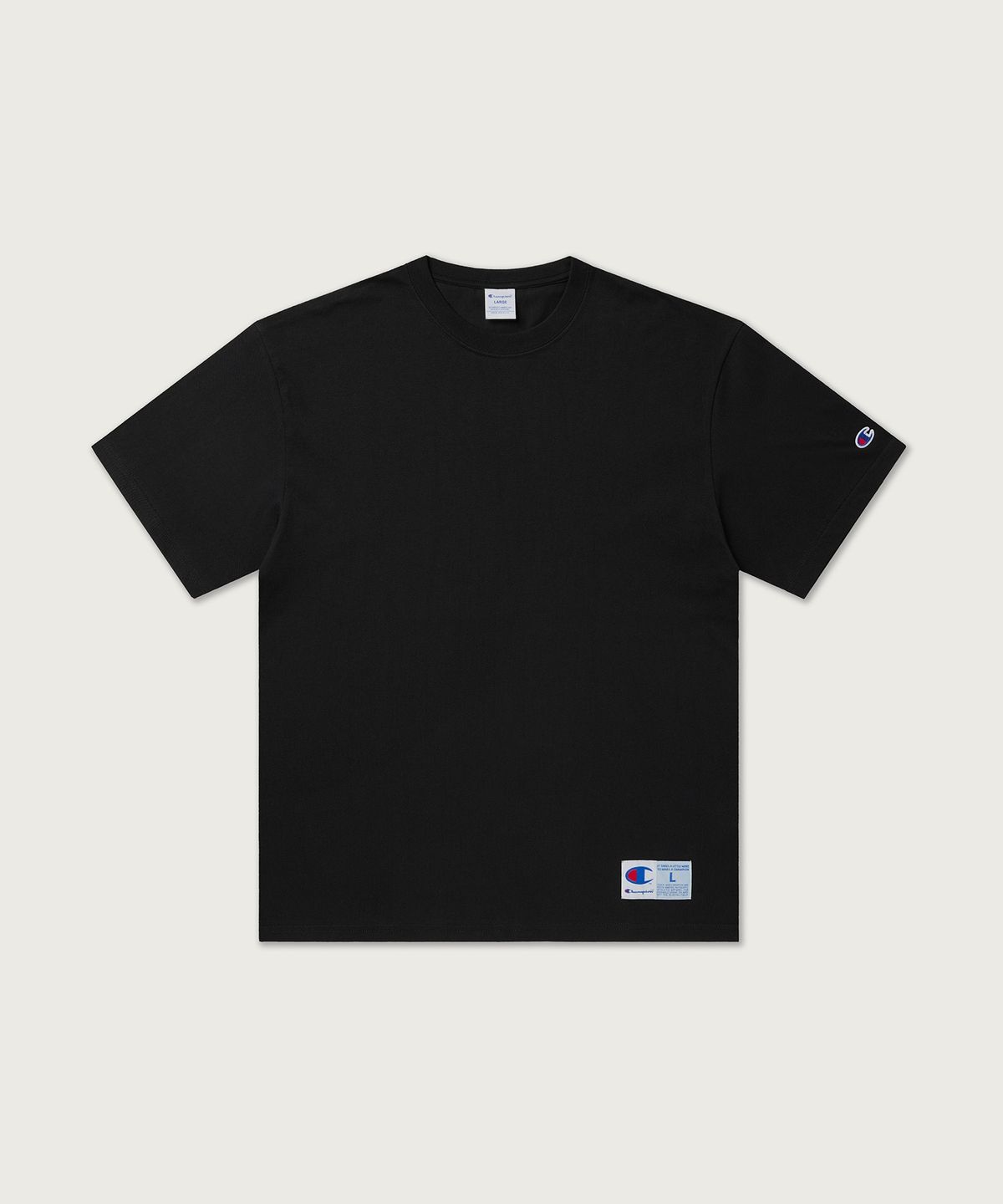 챔피온(CHAMPION) 조그택 반팔 티셔츠 Black