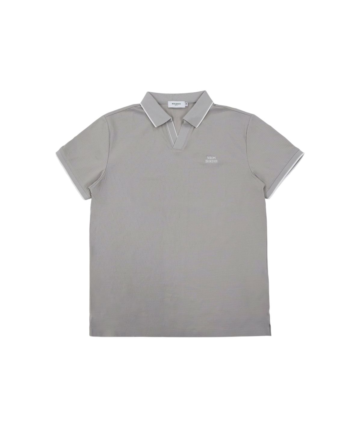 몽버디 골프(MONBIRDIE GOLF) MENS 오픈넥 클래식 숏슬리브 BEIGE