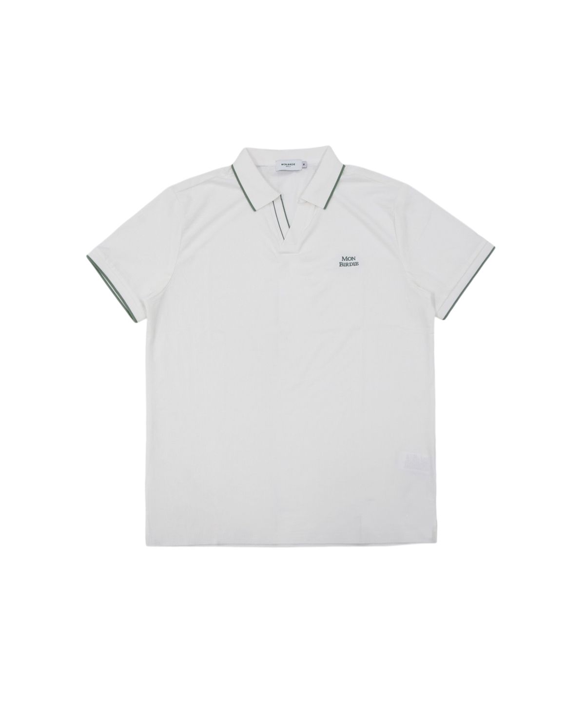 몽버디 골프(MONBIRDIE GOLF) MENS 오픈넥 클래식 숏슬리브 WHITE
