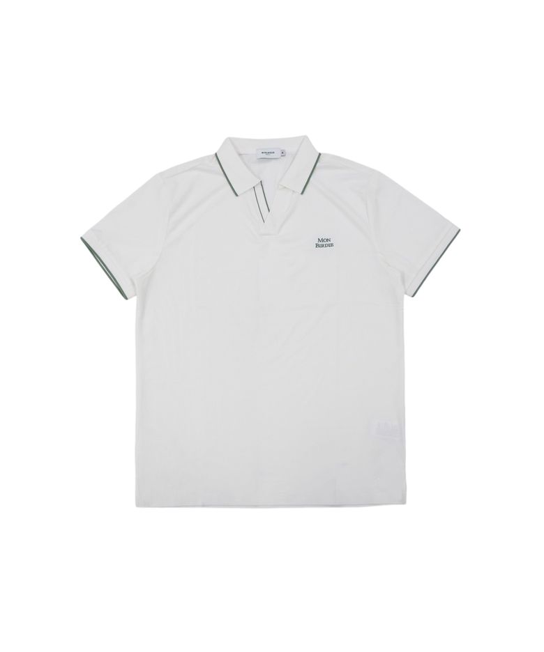 MENS 오픈넥 클래식 숏슬리브 WHITE