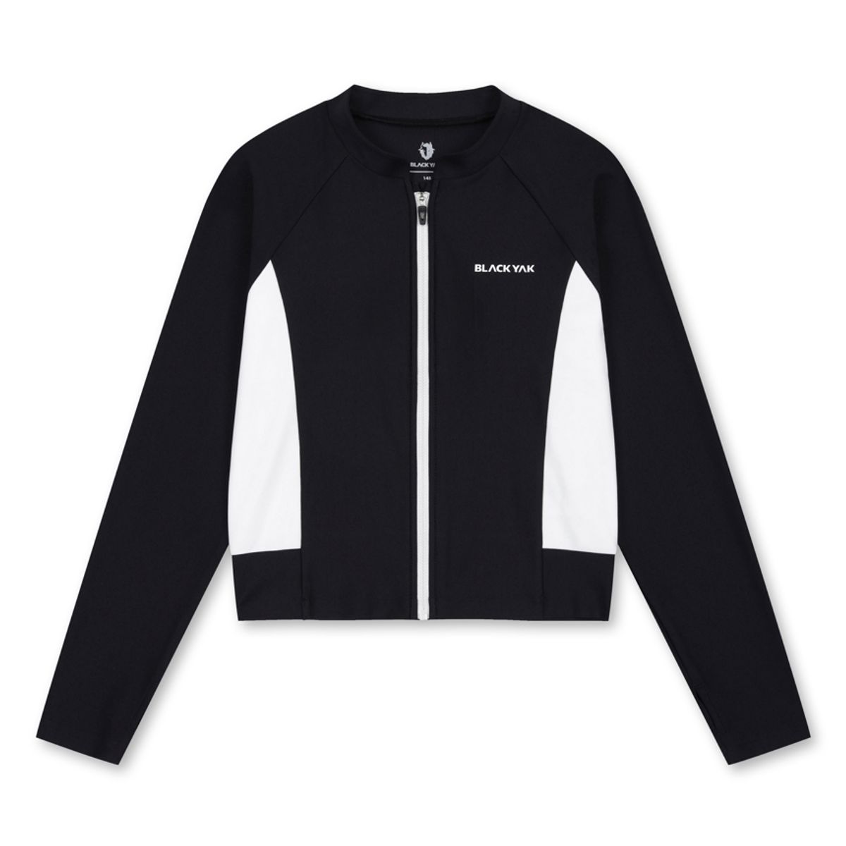블랙야크 키즈(BLACK YAK KIDS) UV 백그래픽 크롭 집업래쉬가드_BK
