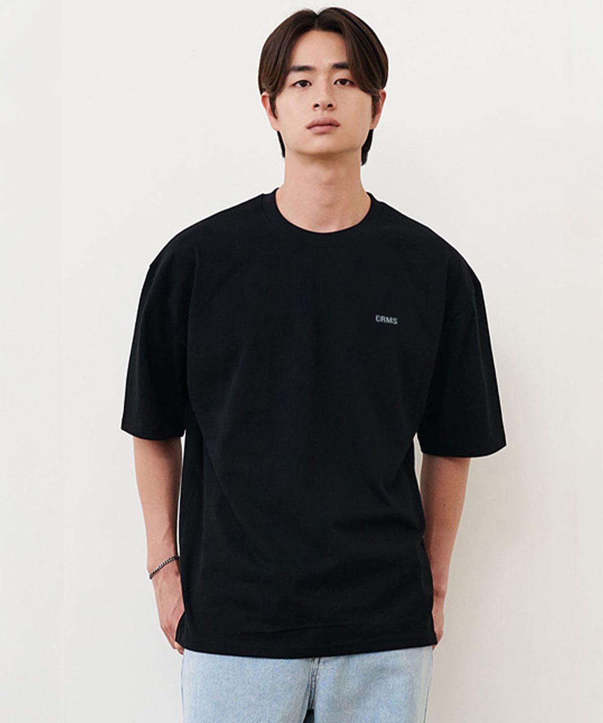 크레드먼스(CREEDMENS) CRMS 로고 백프린팅 반팔티 (BLACK)