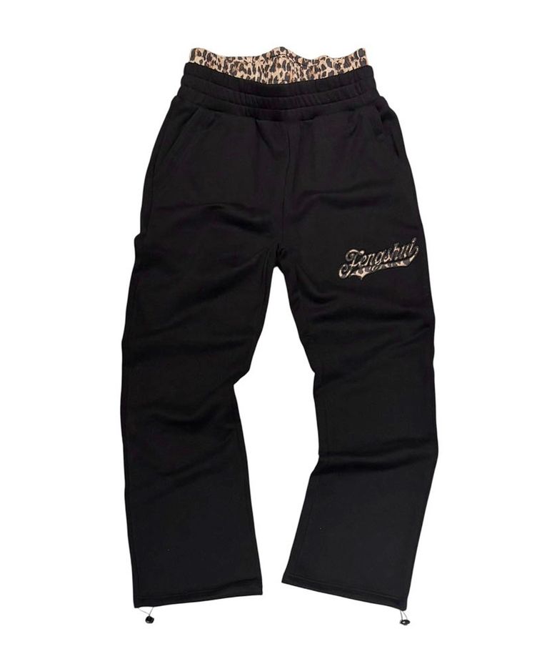 Fengshui Leopard sagging sweatpants