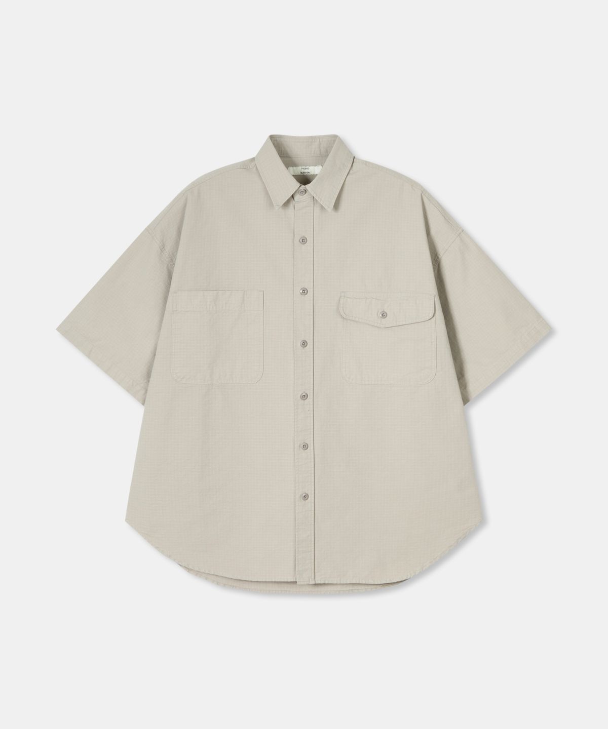 디앤드퀘스천(THEENDQUESTION) Ripstop pigment shirt / BEIGE