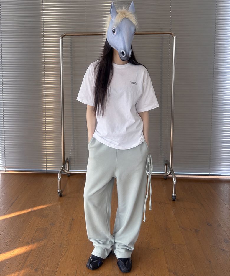 number 16/REGULAR FIT SWEATPANTS-SAGE GREEN