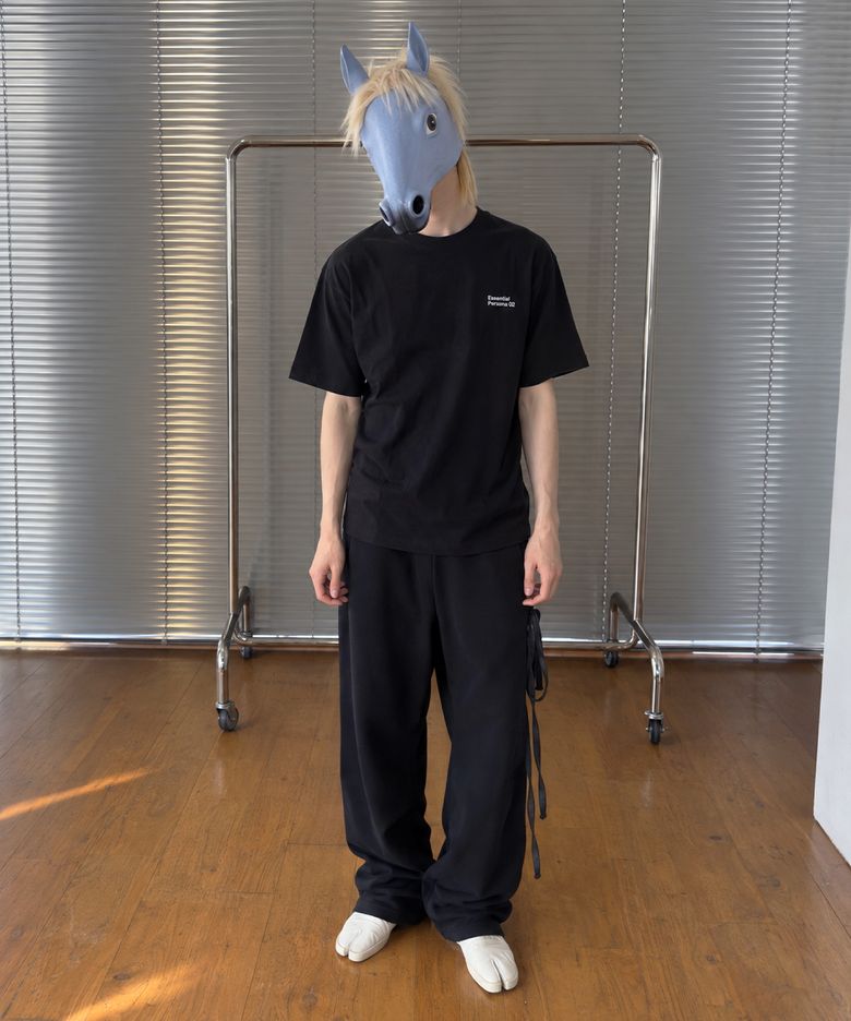 number 17/REGULAR FIT SWEATPANTS-BLACK