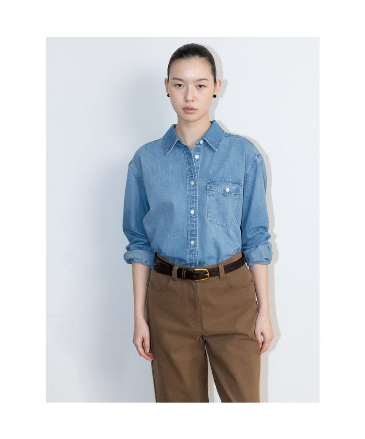 디애퍼처(THE APERTURE) Aperture 90S Denim Shirt  Blue (TA6264A05P)