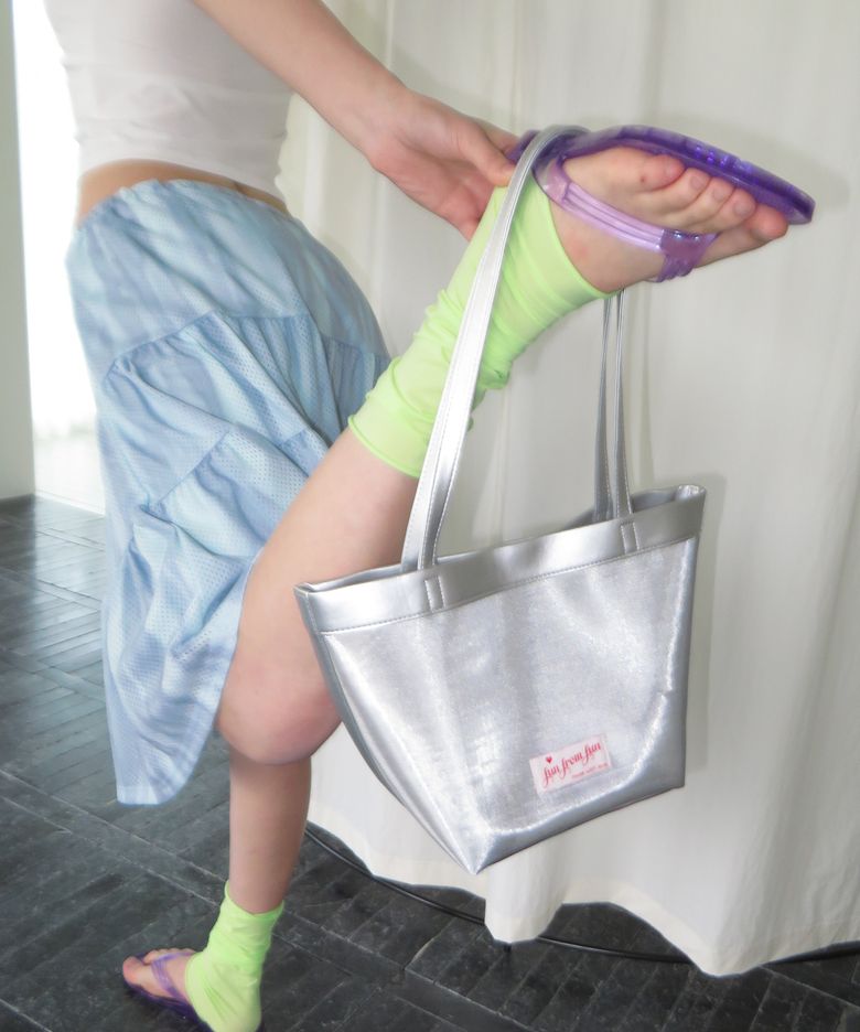 Mesh Basket Bag, Silver