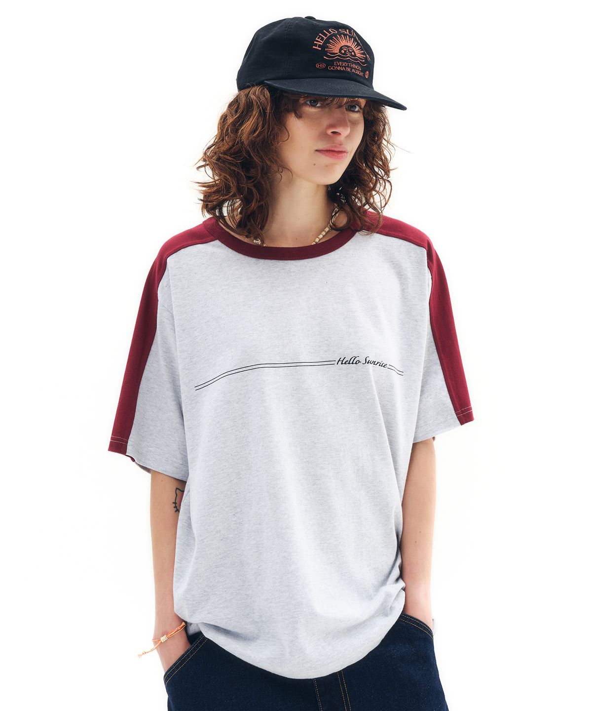 헬로 선라이즈(HELLO SUNRISE) HS Longboard Tee_L.Gray