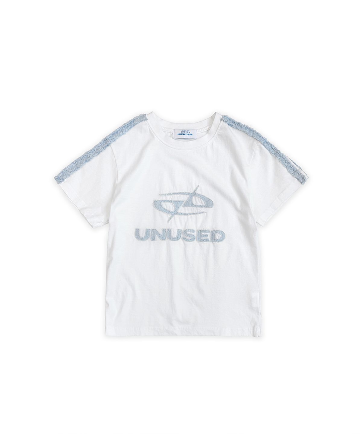 언유즈랩(UNUSEDLAB) 우먼즈 워시드 아플리케 티셔츠 [아이보리]