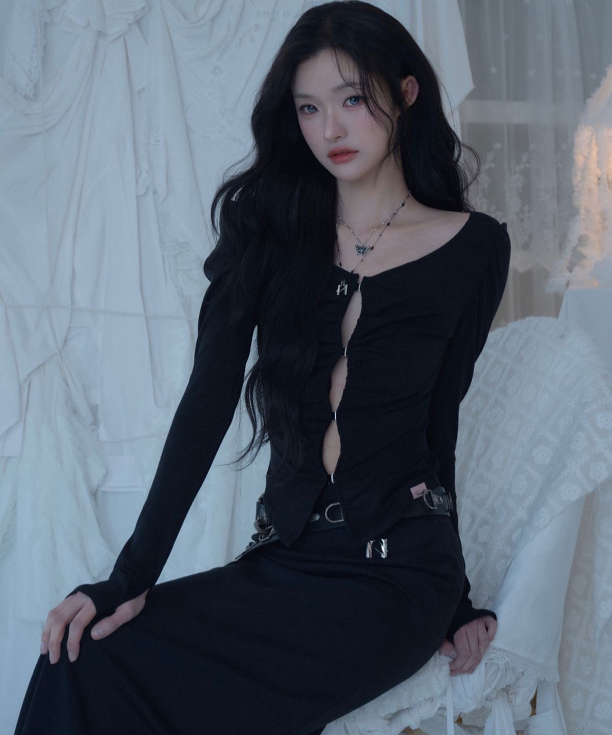 뉴얼린(NEWALRIN) Ruby Shirring Hook Cardigan(6colors)