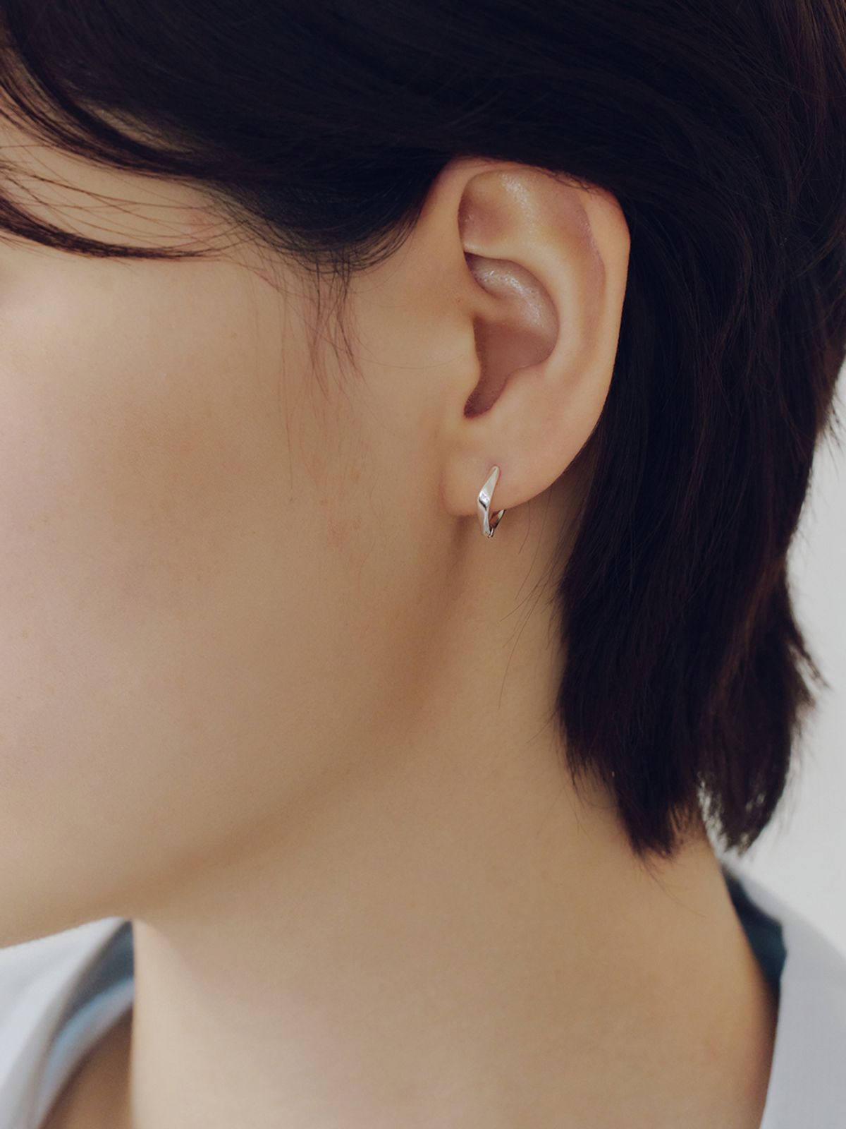 이너프(ENUFF) (silver 925) Melo flat earring