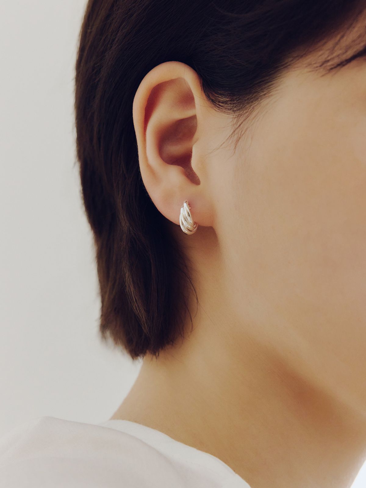 이너프(ENUFF) (silver 925) Pure line earring
