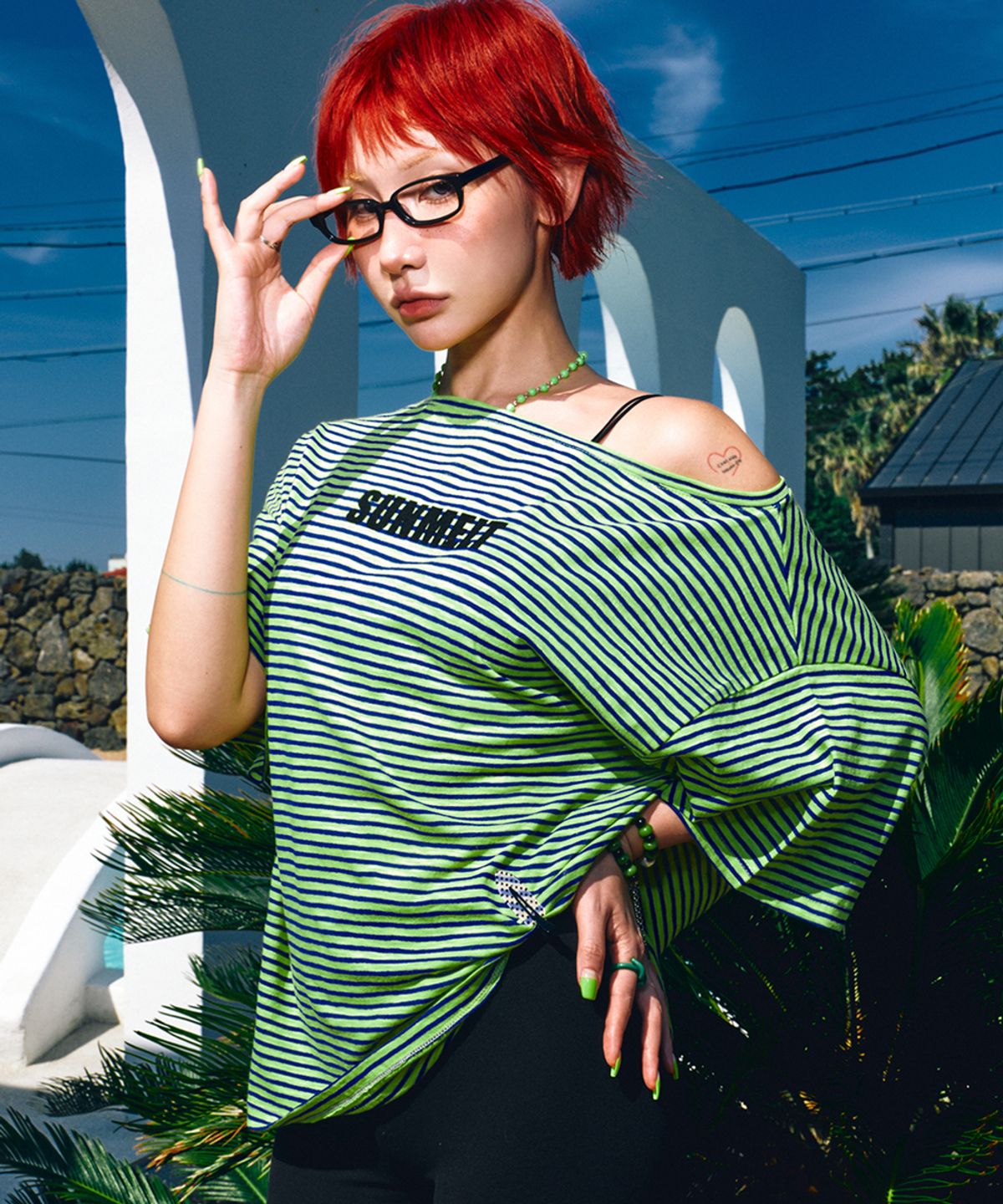 하이타이드 프랭키(HIGHTIDEFRANKIE) No Shade Off Shoulder Tee Yellow
