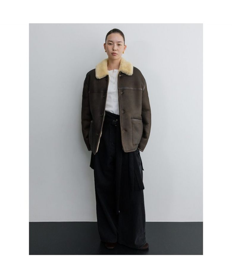 Reversible Shearling Jacket  Brown (TA5X11A05D)
