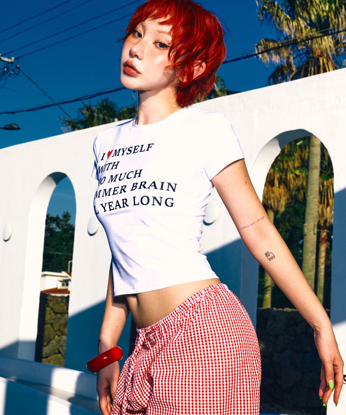 하이타이드 프랭키(HIGHTIDEFRANKIE) Summer Brain Tee White