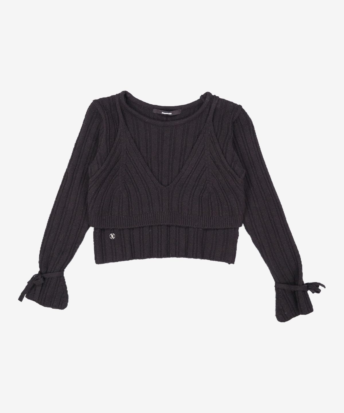 어반드레스(AVANDRESS) Isabel Layered Knit BLACK