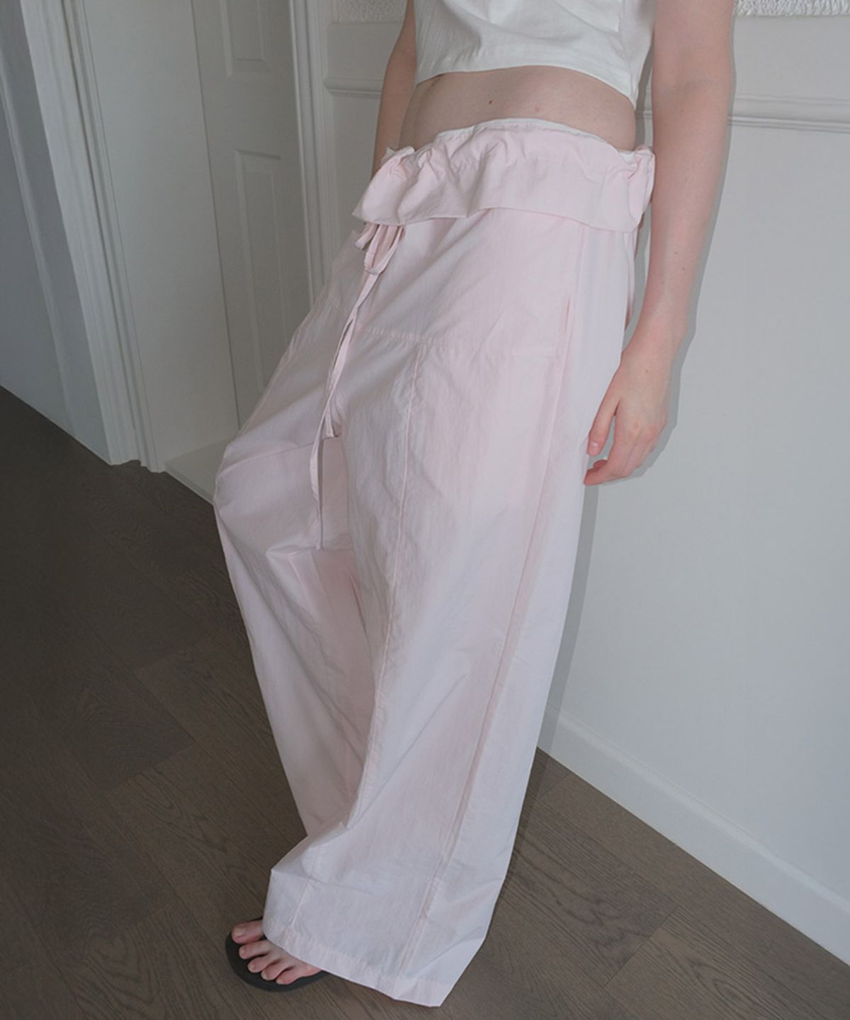 타버트(TARVERT) Nova Foldover Nylon Pants - Pale Pink