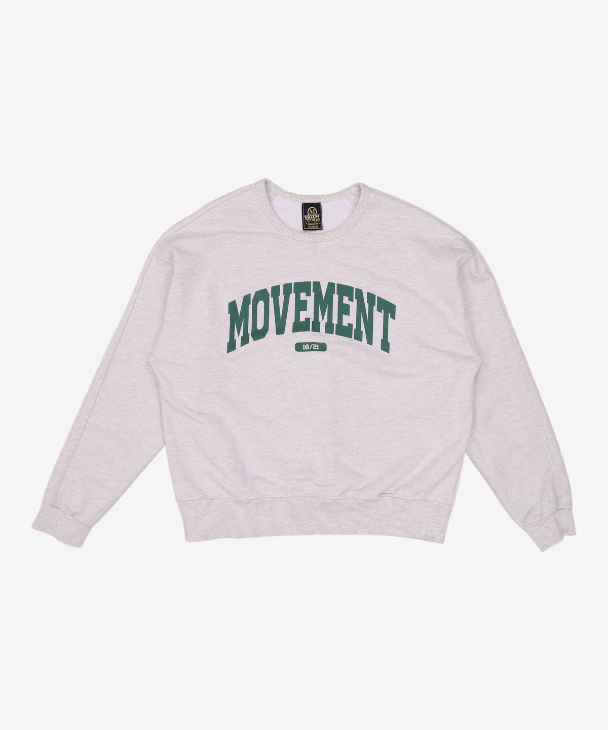프리즘웍스(FRIZMWORKS) MOVEMENT LOGO SWEATSHIRT _ OATMEAL M