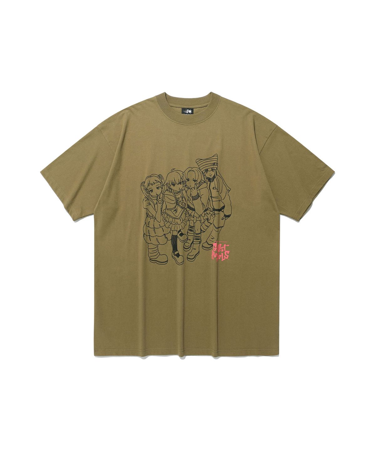 나이스고스트클럽(NICEGHOSTCLUB) GHOST ANGELS PHOTO BIG BIG TEE_KHAKI(NG2FMUT543A)