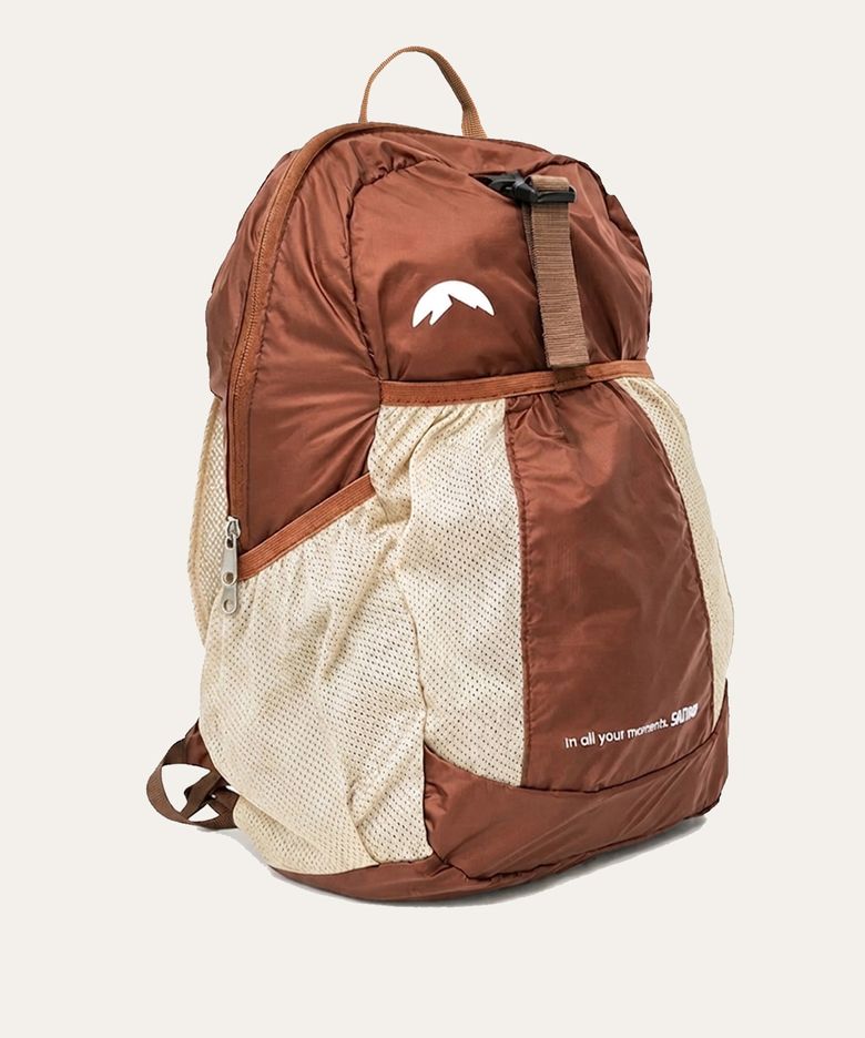 COMPACT 폴딩백 하이킹 경량 백팩 20L - 브라운
