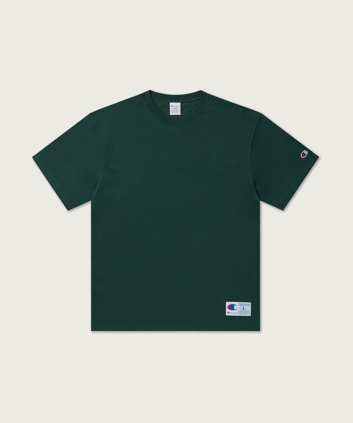 챔피온(CHAMPION) 조그택 반팔 티셔츠 Dark Green