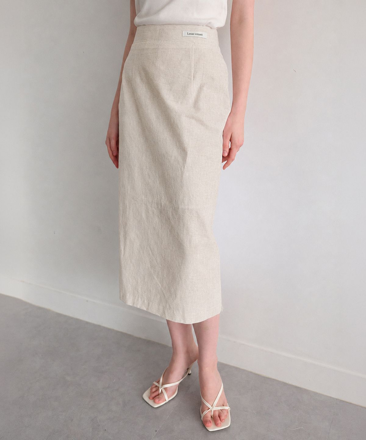 르나브(LENAV) Les Linen Skirt (오트밀)