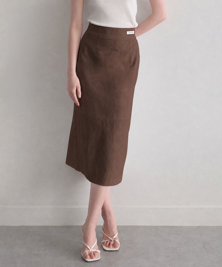Les Linen Skirt (브라운)