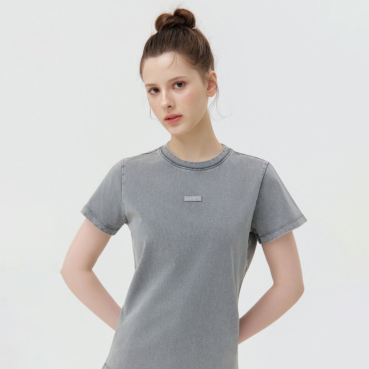 마틴골프(MARTINE GOLF) Pigment Mini Label T-Shirt_GRAY