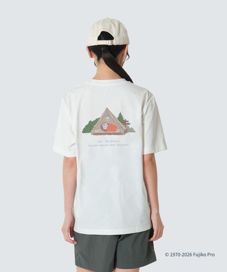 [스노우피크 I 도라에몽] 캠핑 반팔 티셔츠 (S26MUFTS94) Off White
