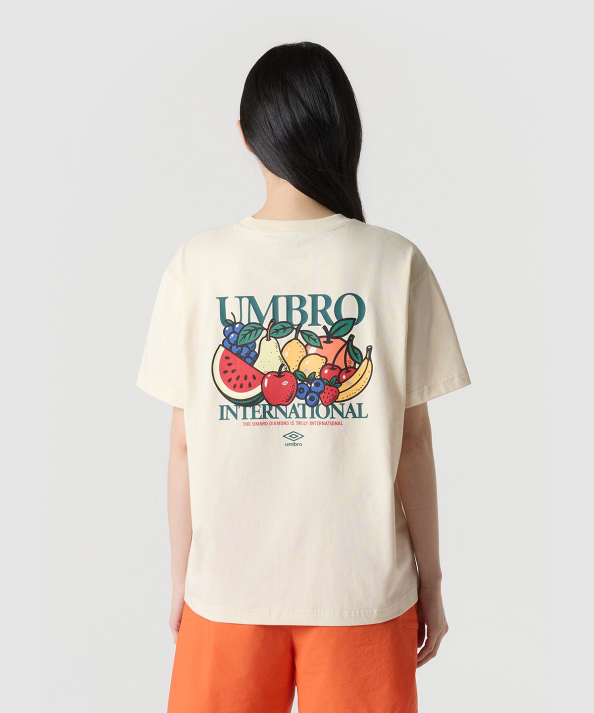 엄브로(UMBRO) 썸머 PICK 후르츠 쿨피마 반팔 티셔츠 베이지 UR323CRS71