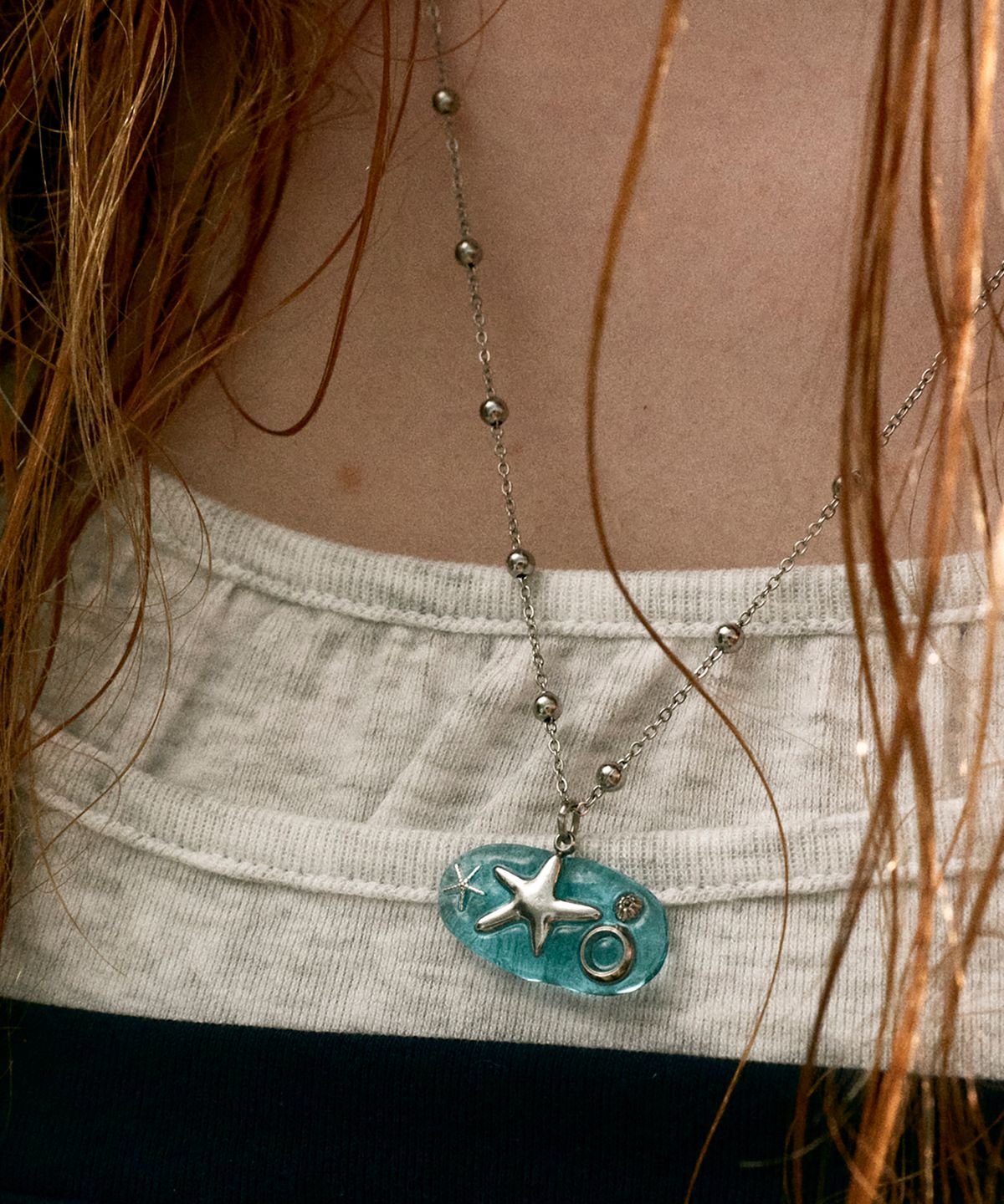 엔프프(NFF) marin necklace-blue