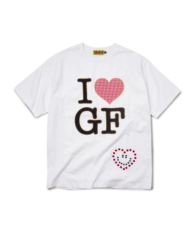 Homemade I LOVE GF Heart Button Tee (WHITE)