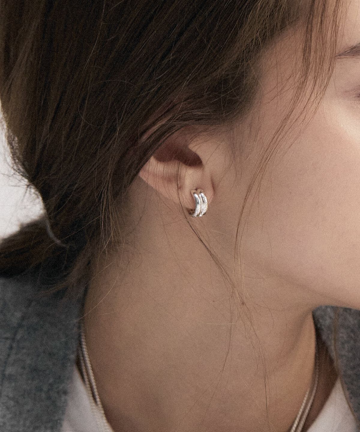 러벰버(LOVEMBER) [silver 925] Small Cusion Hoops