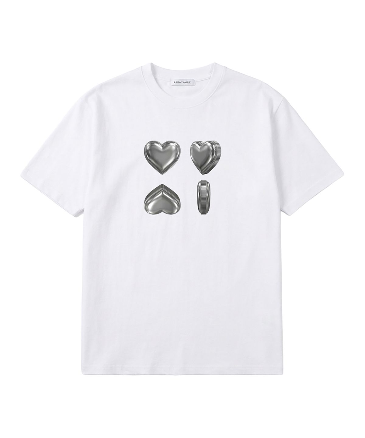 어라이트앵글(ARIGHTANGLE) SILVER HEART LOOSE TEE(2 COLOR)