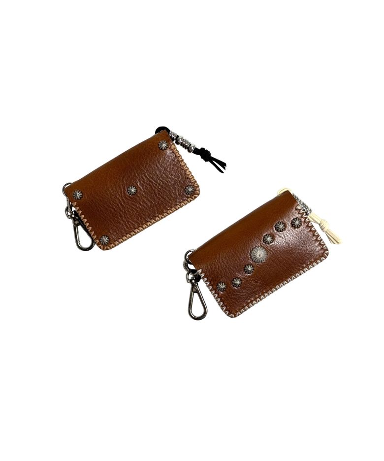 X CARD WALLET - TAN 2STUDS TYPE