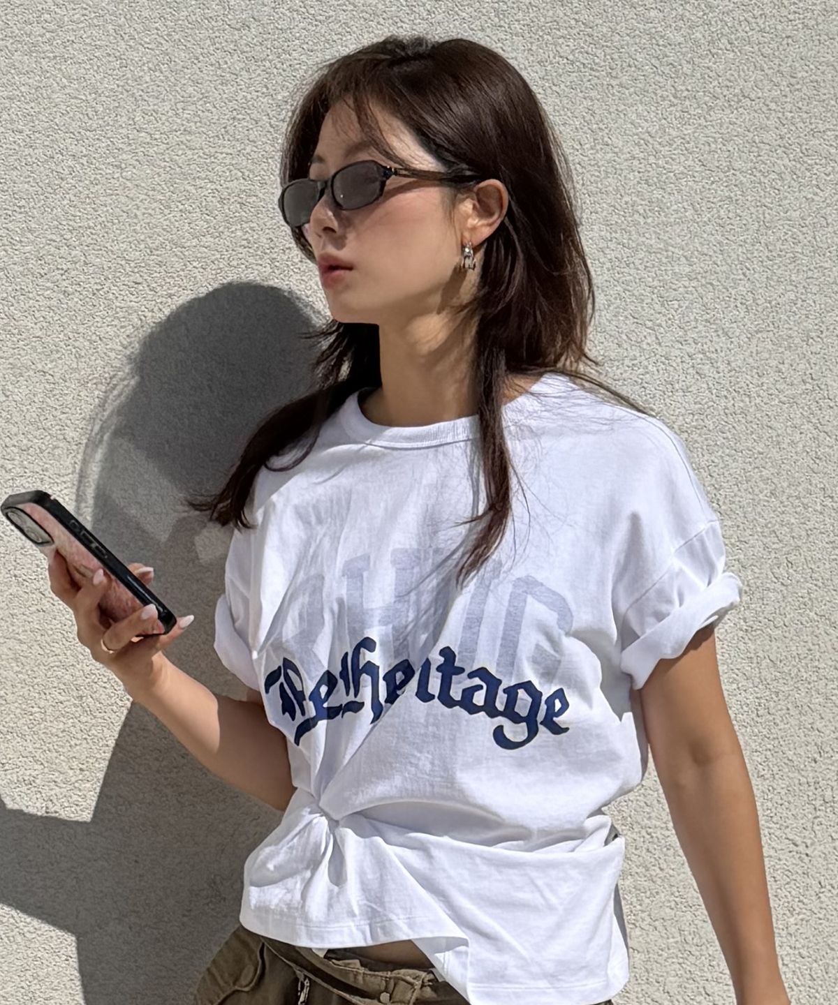 유니버스 가먼트(UNIVERSE GARMENT) 투 사이드 프린트 티셔츠_BLUE