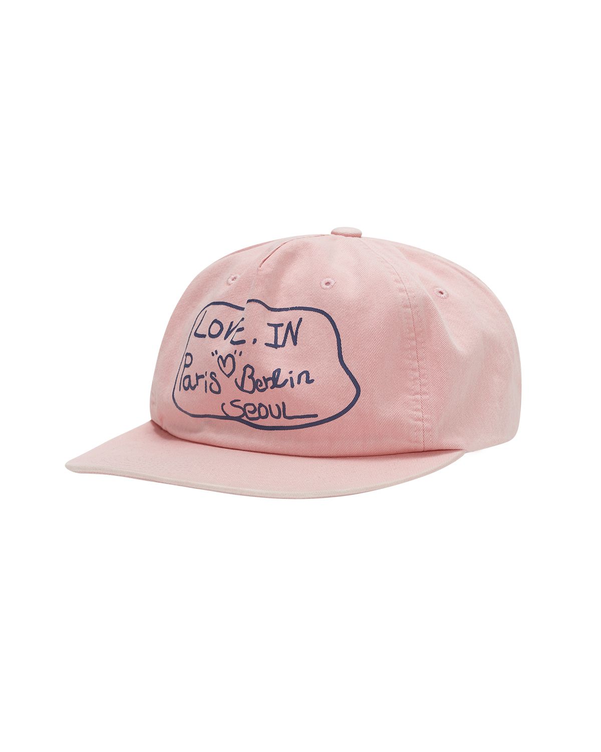 더뮤지엄비지터(THEMUSEUMVISITOR) LOVE IN WASHED BALL CAP (PINK)