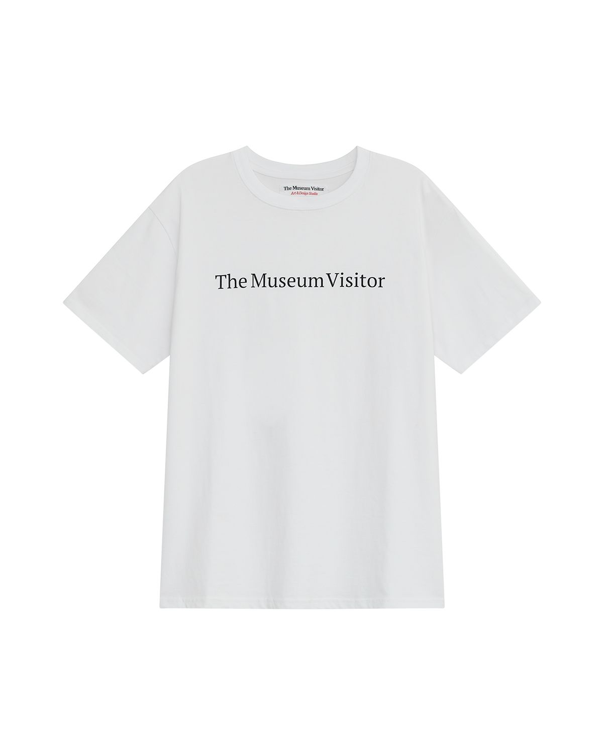 더뮤지엄비지터(THEMUSEUMVISITOR) ESSENTIAL LOGO OVERFIT T-SHIRT (WHITE)