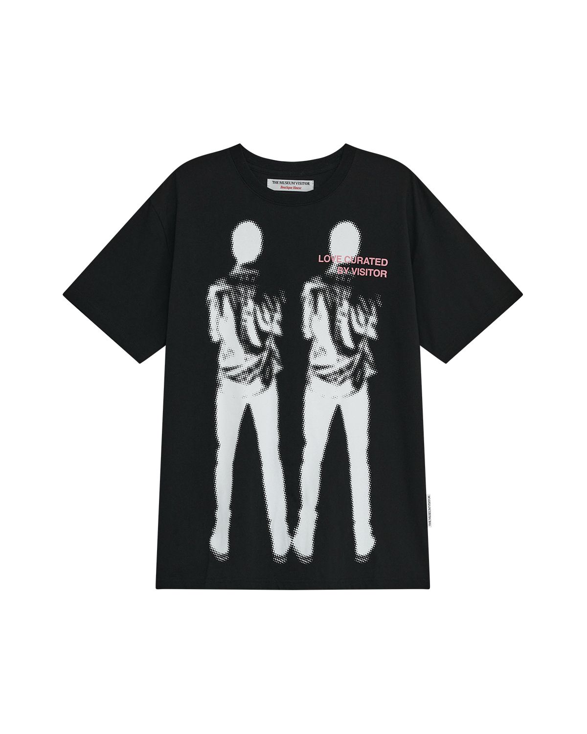 더뮤지엄비지터(THEMUSEUMVISITOR) TWO CURATORS ARTWORK OVERFIT T-SHIRT (BLACK)