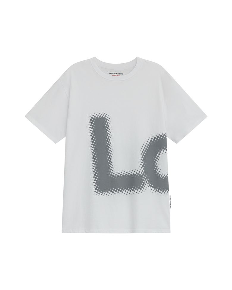 BLUR LOGO GRAPHIC OVERFIT T-SHIRT (WHITE)