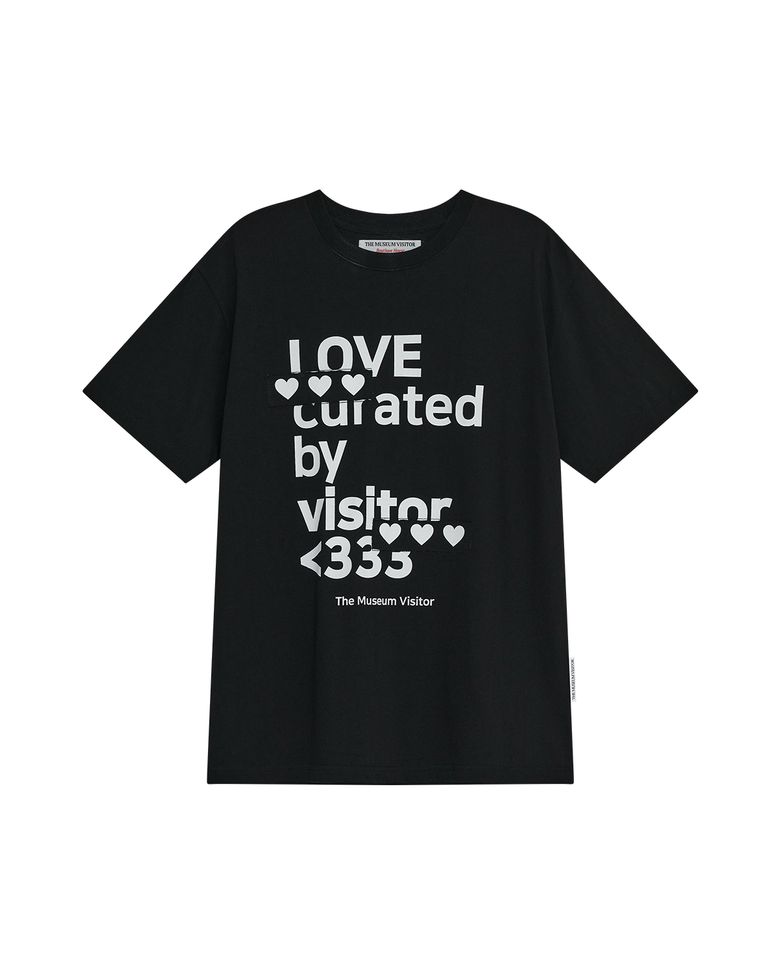 HEART PATCH LOVE CURATED OVERFIT T-SHIRT (BLACK)