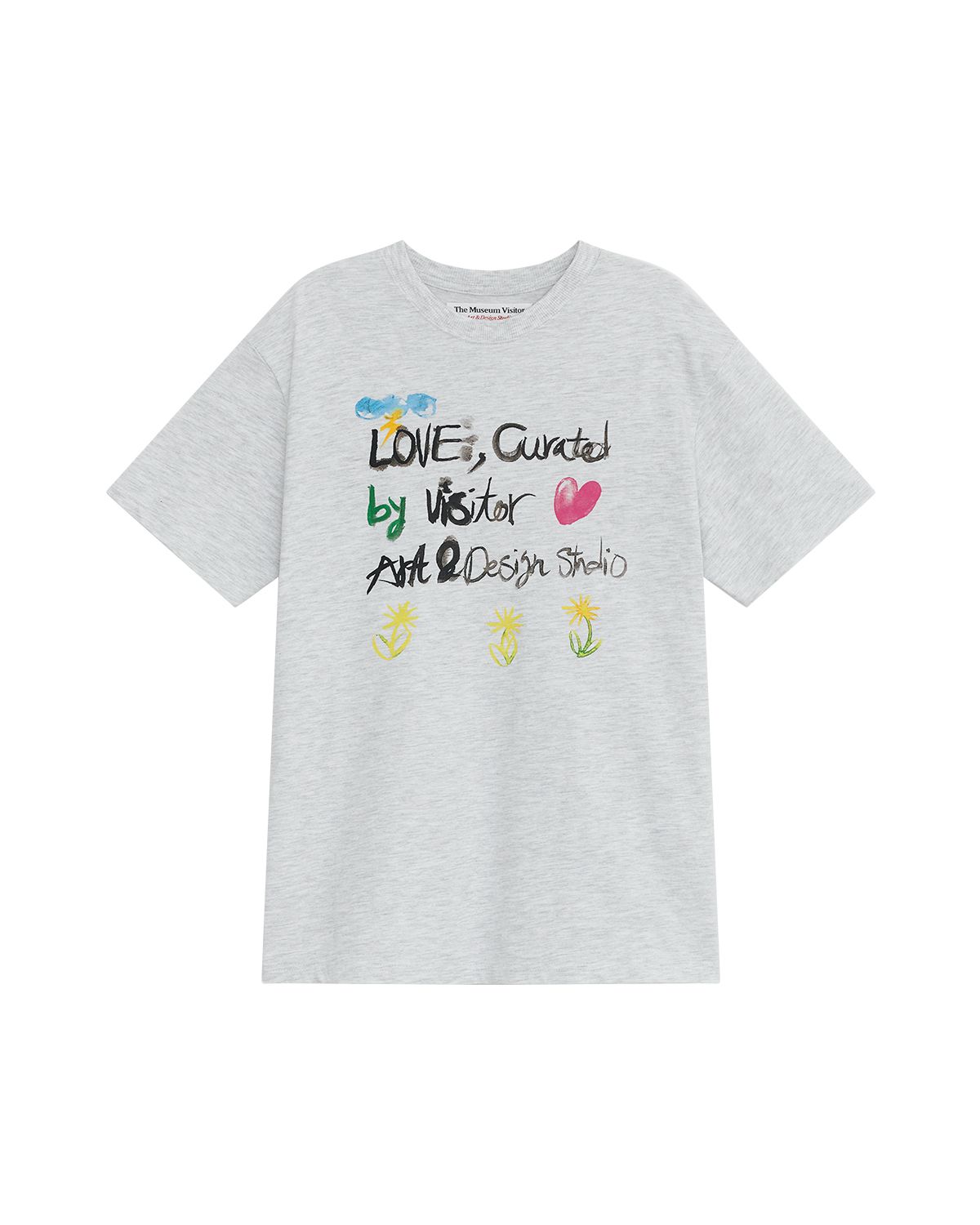 더뮤지엄비지터(THEMUSEUMVISITOR) ART & DESIGN STUDIO T-SHIRT (MELANGE GREY)