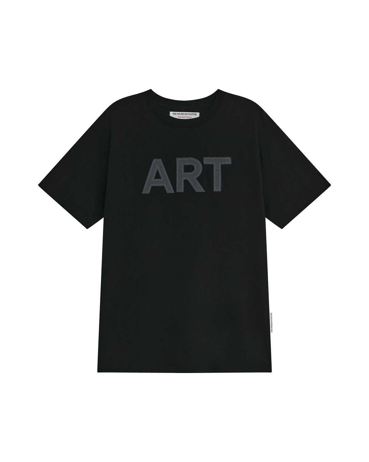 더뮤지엄비지터(THEMUSEUMVISITOR) ART APPLIQUE OVERFIT T-SHIRT (BLACK)