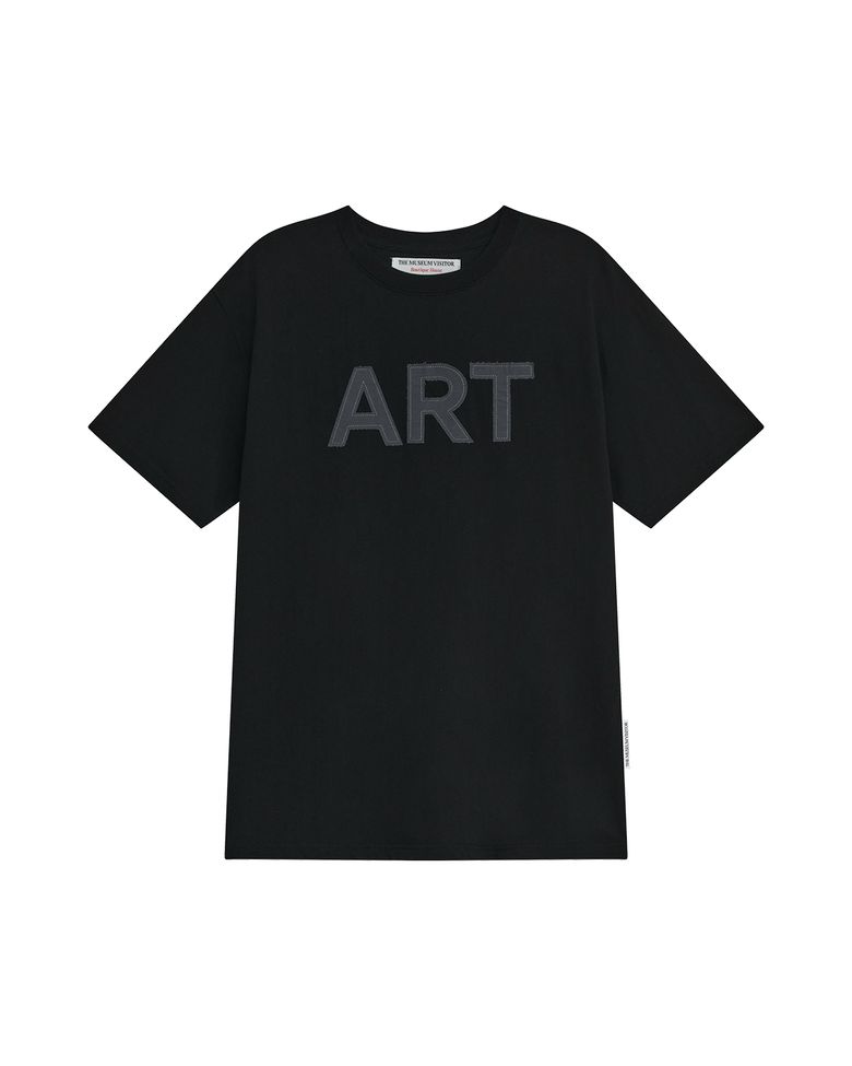 ART APPLIQUE OVERFIT T-SHIRT (BLACK)