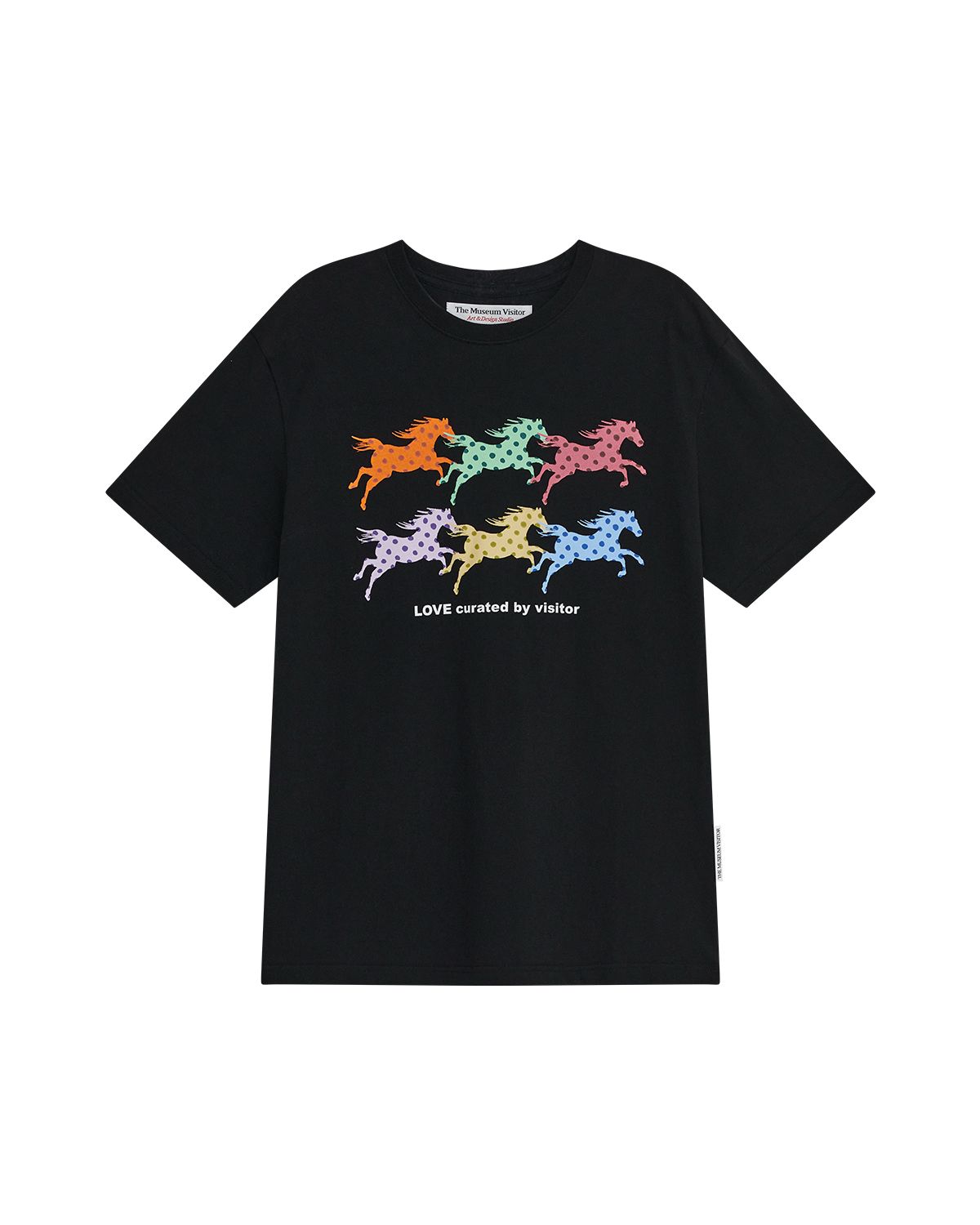 더뮤지엄비지터(THEMUSEUMVISITOR) DOT HORSE GRAPHIC T-SHIRT (BLACK)